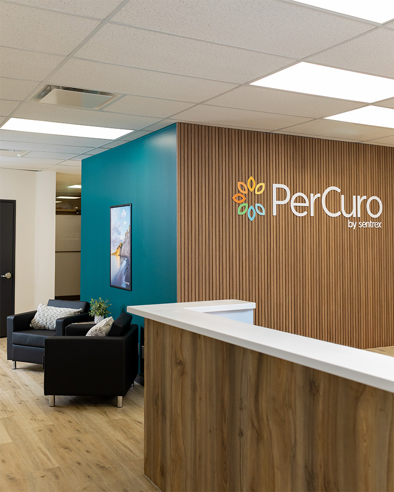Aire de réception d’une clinique PerCuro