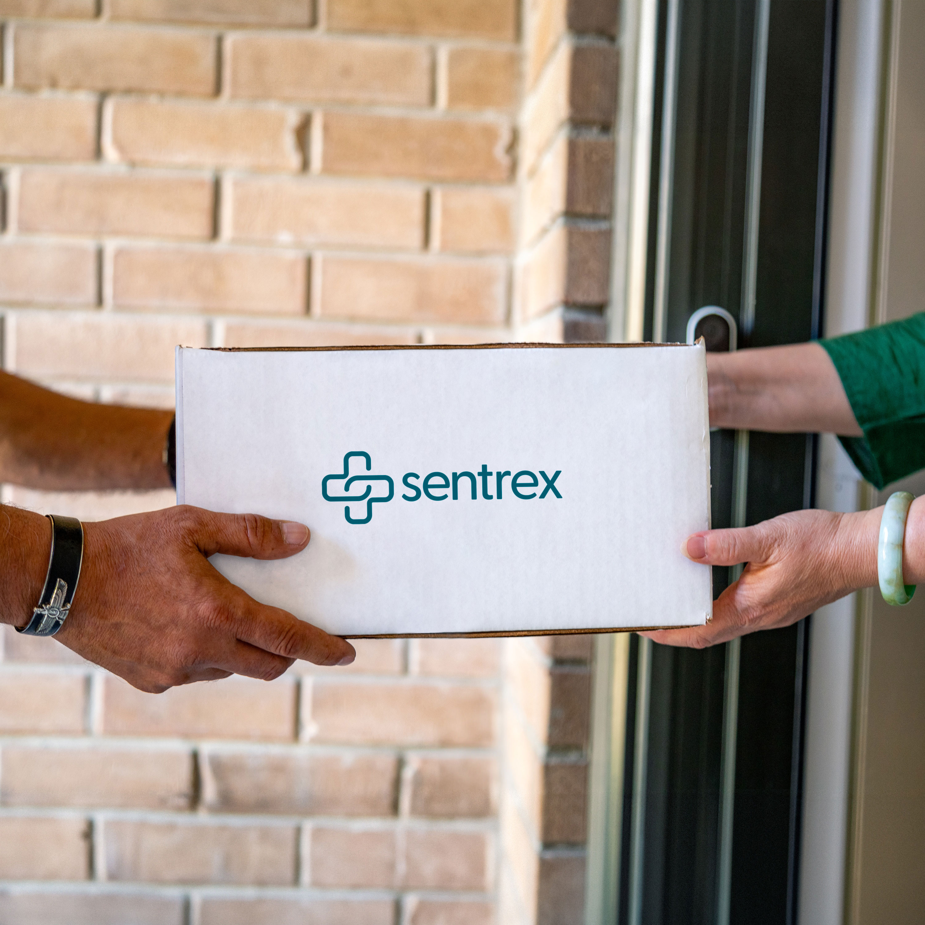 Package handoff during direct-to-patient healthcare delivery